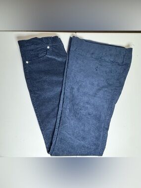 VENUS Blue Wide Leg Corduroy Pants Size 8 High Rise Retro Boho